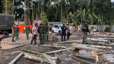 Barak narkoba rata dengan tanah.(ist)