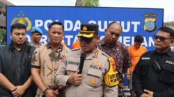 Kapolrestabes Medan Kombes Pol Gidion Arif Setyawan rilis kasus pembunuhan.(ist)