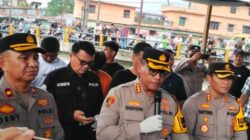 Kapolrestabes Medan Kombes Gidion Arif Setiawan merilis kasus begal.(ist).