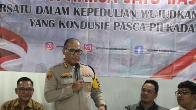 Kapolrestabes Medan Kombes Pol Gidion Arif Setyawan menyampaikan sambutan.(ist)