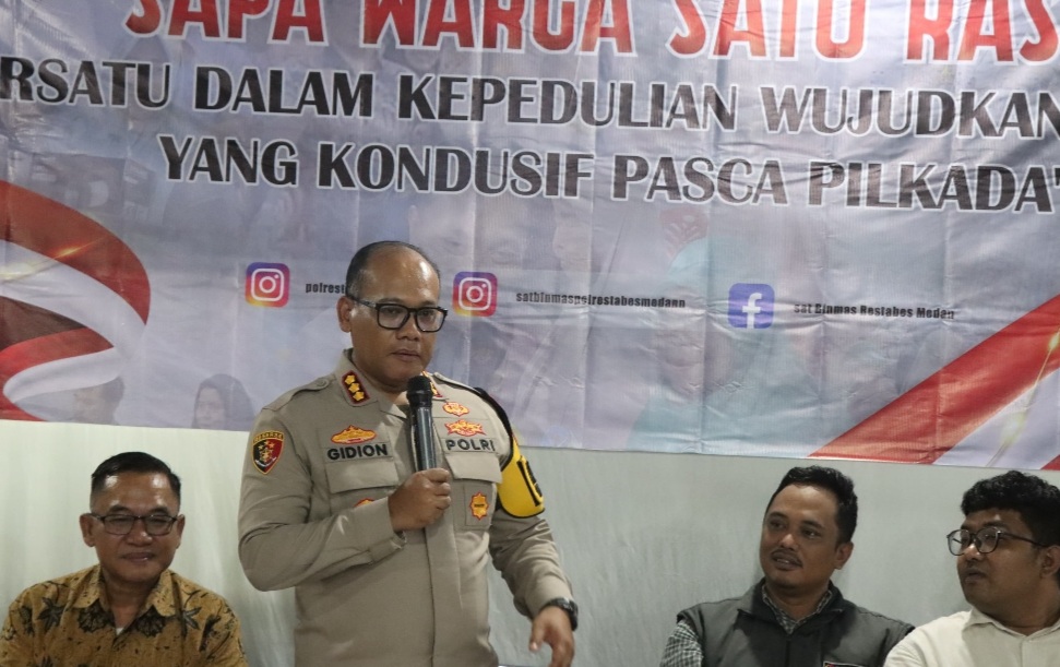 Kapolrestabes Medan Kombes Pol Gidion Arif Setyawan menyampaikan sambutan.(ist)