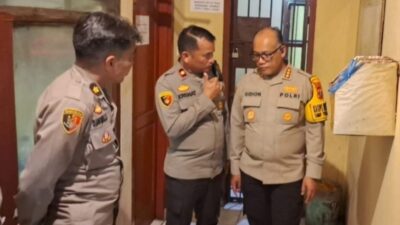 Kapolrestabes Medan Kombes Pol Gidion AS, SH, SIK saat meninjau RTP Polsek Pancur Batu.(ist)