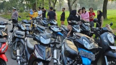 Sepeda motor terjaring razia.(ist)