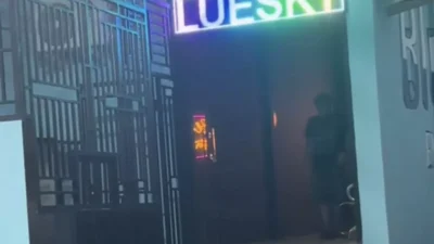 Diskotek Blu Sky di Bahorok, Kabupaten Langkat yang diduga menjadi sarang peredaran narkoba.