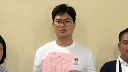 Chandra, terduga penyalur pekerja migran Indonesia (PMI) setelah ditangkap Polda Sumut.