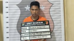 Pandawa Sembiring, satu dari tiga tersangka maling motor yang ditangkap petugas Unit Reskrim Polsek Medan Tuntungan.