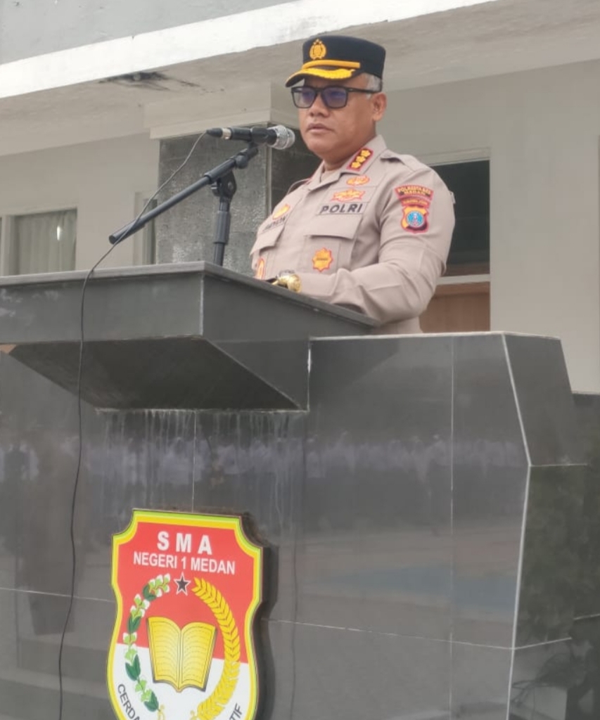 Kapolrestabes Medan, Kombes Pol Gidion Arif Setyawan sampaikan sambutan. (ist)