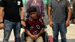 Kaki pelaku luka tembak. (ist)