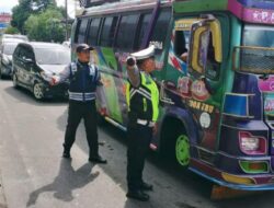 Sat Lantas Polrestabes Medan Gelar Razia, Belasan Bus Terjaring