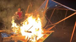Barak narkoba dibakar. (ist)