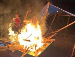 Ops GSN, Polsek Sunggal Bakar Barak Narkoba Paya Geli, Dua Pria Diangkut