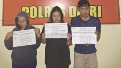 Tiga tersangka pembobol rumah yang ditangkap petugas Sat Reskrim Polres Dairi.