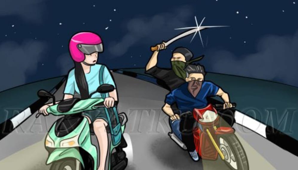 Ilustrasi aksi pembegalan