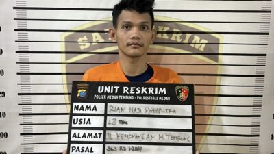 Polsek Medan Tembung menangkap maling motor bernama Rian Haji Syahputra alias Boteng. Pelaku sudah buron selama lima bulan.