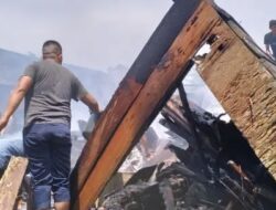 Dua Rumah Milik Marga Ginting di Sei Bingai Ludes Terbakar