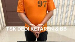 Dedi Ketaren, pengedar sabu yang dditangkap petugas Sat Res Narkoba Polres Karo.