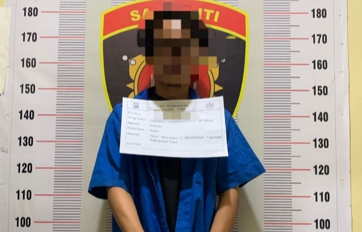 RWN, pengedar ekstasi yang ditangkap petugas Polres Toba.