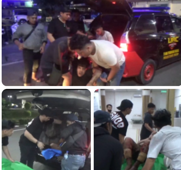 Pelaku diboyong dan dibawa ke rumah sakit. (ist)