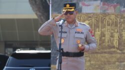 Kapolrestabes Medan, Kombes Pol Dr Gidion Arif Setyawan pimpin apel. (humas)