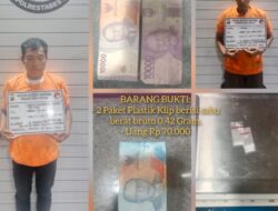Dua Kurir Narkoba Ditangkap, Barang Bukti Sabu dan Uang Tunai
