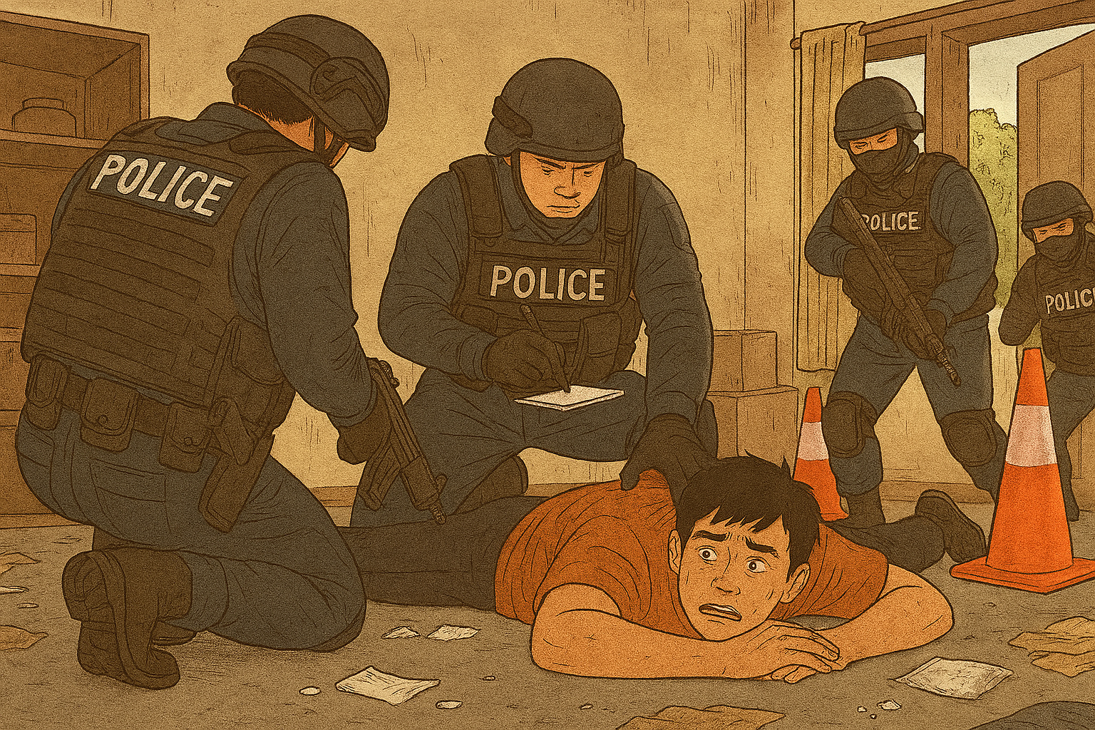 Ilustrasi penangkapan pengedar narkoba