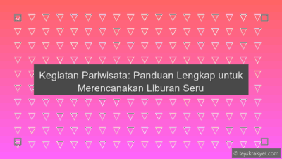 Kegiatan Pariwisata