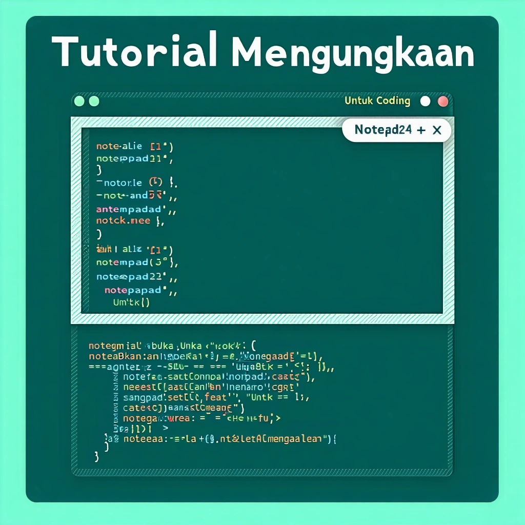 tutorial menggunakan notepad untuk coding review