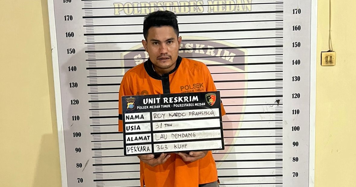 Roy Kardo Fransisco Rajagukguk, residivis pencurian ditembak di bagian kaki.