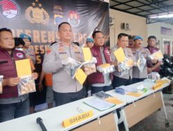 Polres Batu Bara Ungkap Peredaran Narkoba : 3 BD Ditahan, 1 Kg Sabu, dan Airsoft Gun Disita