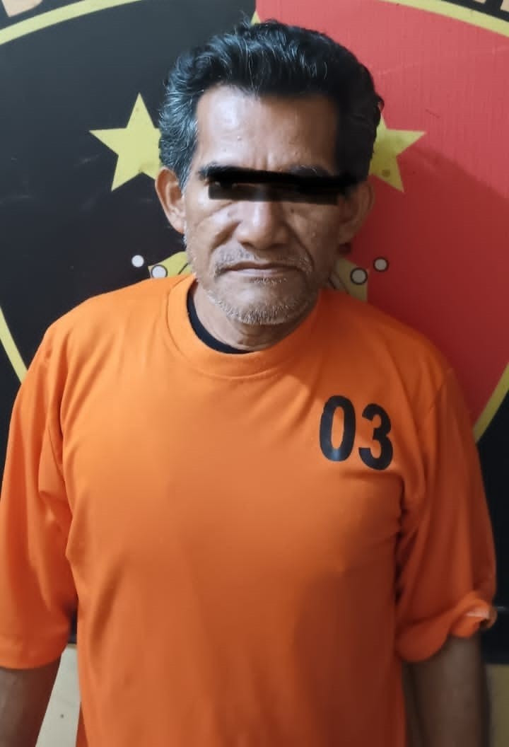 Petugas Polsek Binjai Barat menangkap RH alias Bonting (53), pembobol bengkel motor.