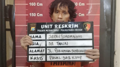 Jepri Sihombing, pecandu sabu yang nekat membobol rumah warga akhirnya ditangkap.