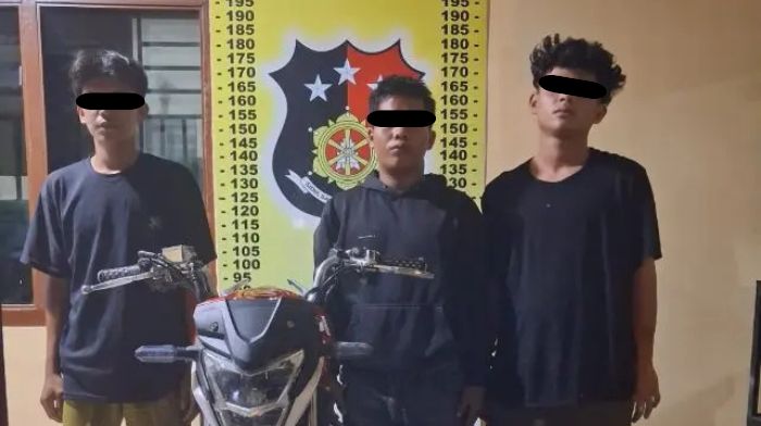 Polsek Perdagangan meringkus tiga remaja pelaku begal.