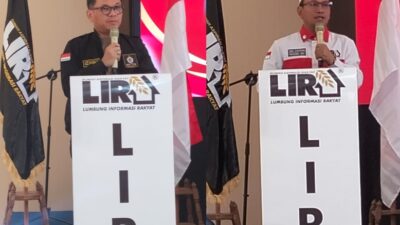 Gubernur Lemhannas RI, Dr. Tb. Ace Hasan Syadzily, M.Si (kiri) dan Presiden LIRA Andi Syafrani.(humas)